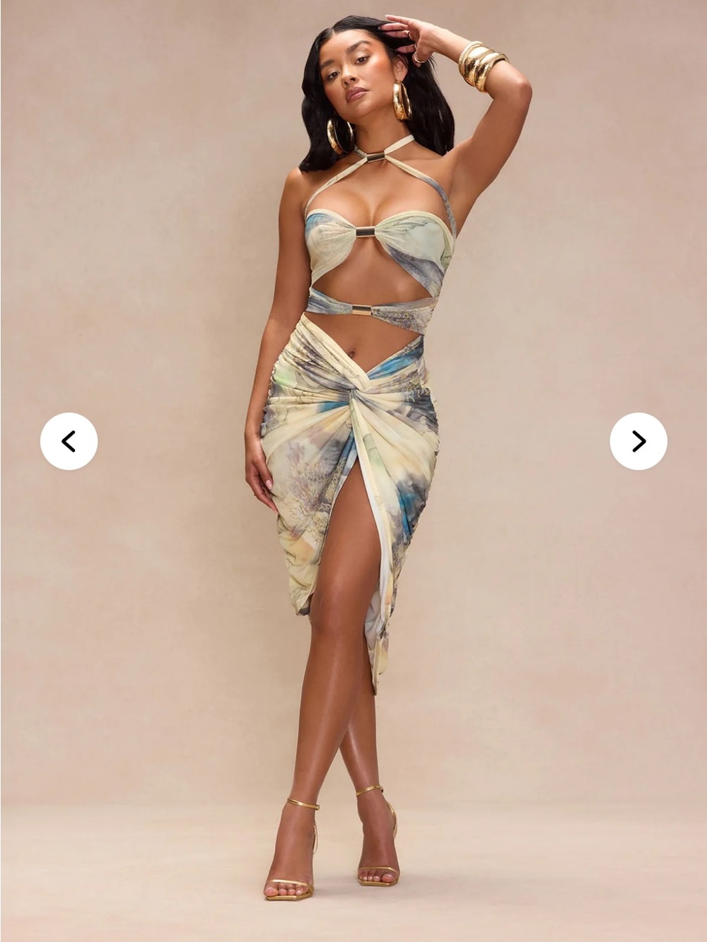 Parker Mesh Cutout Midi Dress